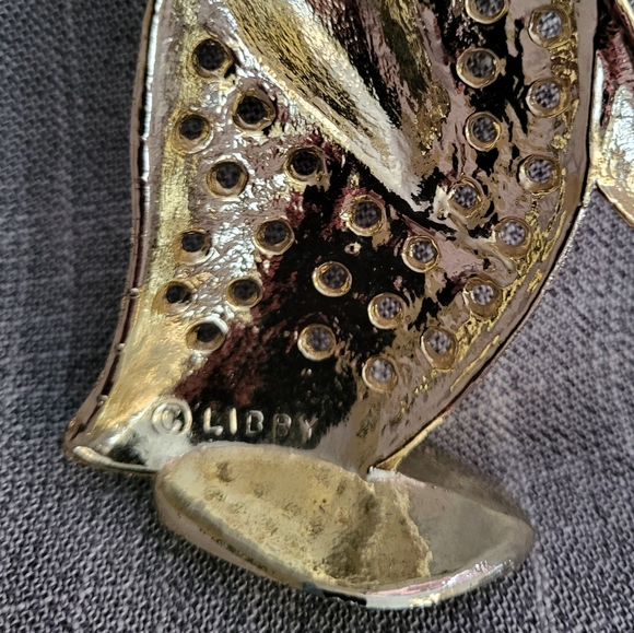 Vintage Brass Penguin Earring Holder Libby Jewelry Minder - Picture 8 of 8